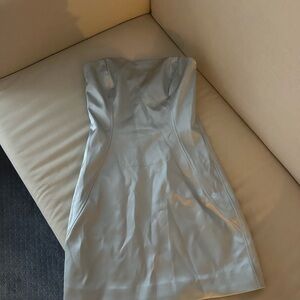 Wilfred Strapless Light blue bustier Mini Dress
